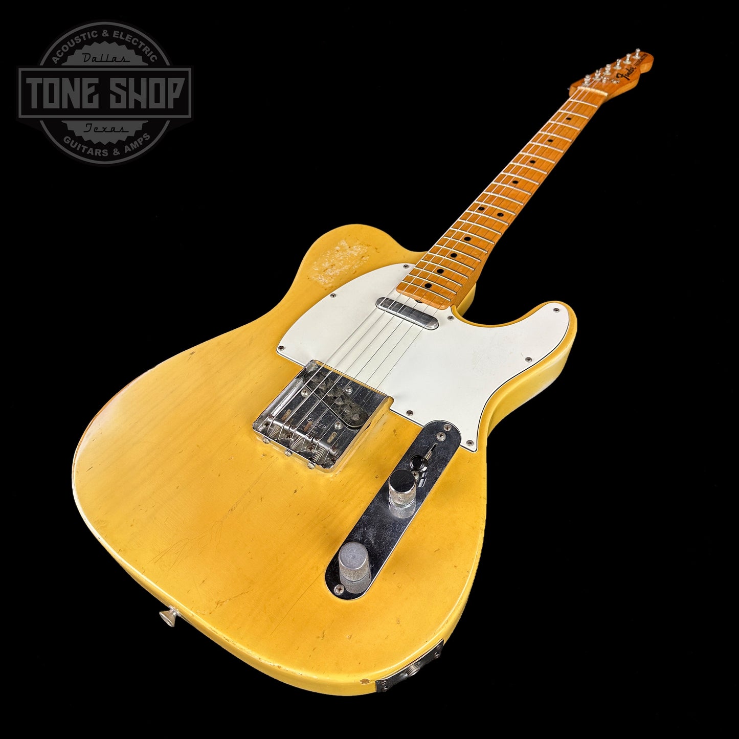 Front angle of Vintage 1974 Fender Telecaster.