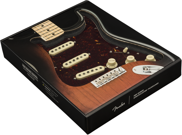 Box for Fender Pre-Wired Strat Pickguard Tex-Mex SSS Tortoise Shell 11 Hole.