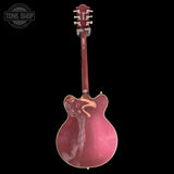 Back of body of Used 2021 Gretsch G5622T Center Block Single Barrel Burst.