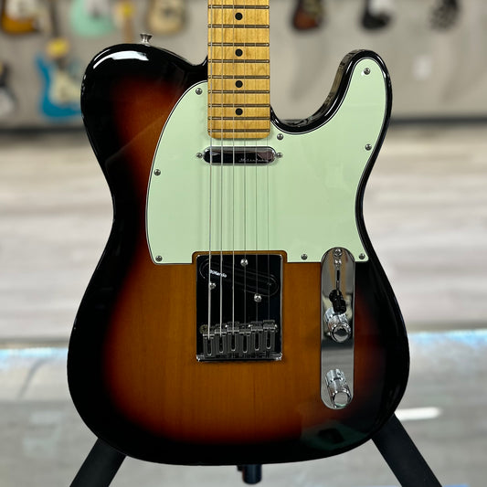 Front of Used Fender Player Plus Telecaster w/Dimarzio Bridge Pickup 3 Color Sunburst TSS4046