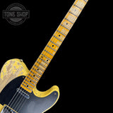 Fretboard of Fender Custom Shop Time Machine '54 Tele Super Heavy Relic Super Faded Aged Nocaster Blonde.