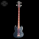 Full frontal of Used 2004 Epiphone SG Bass Black TSS7564.