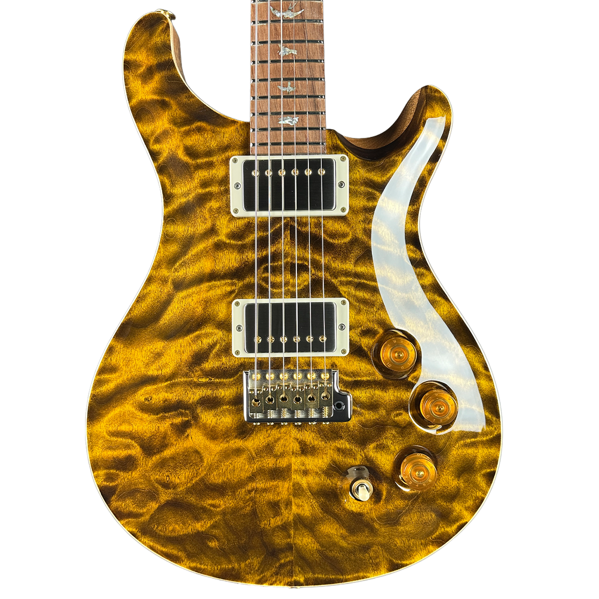 PRS Wood Library DGT Quilt 10 Top Yellow Tiger w/case 0408151