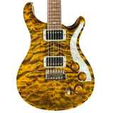 Electric guitar with a sunburst finish on a white background
