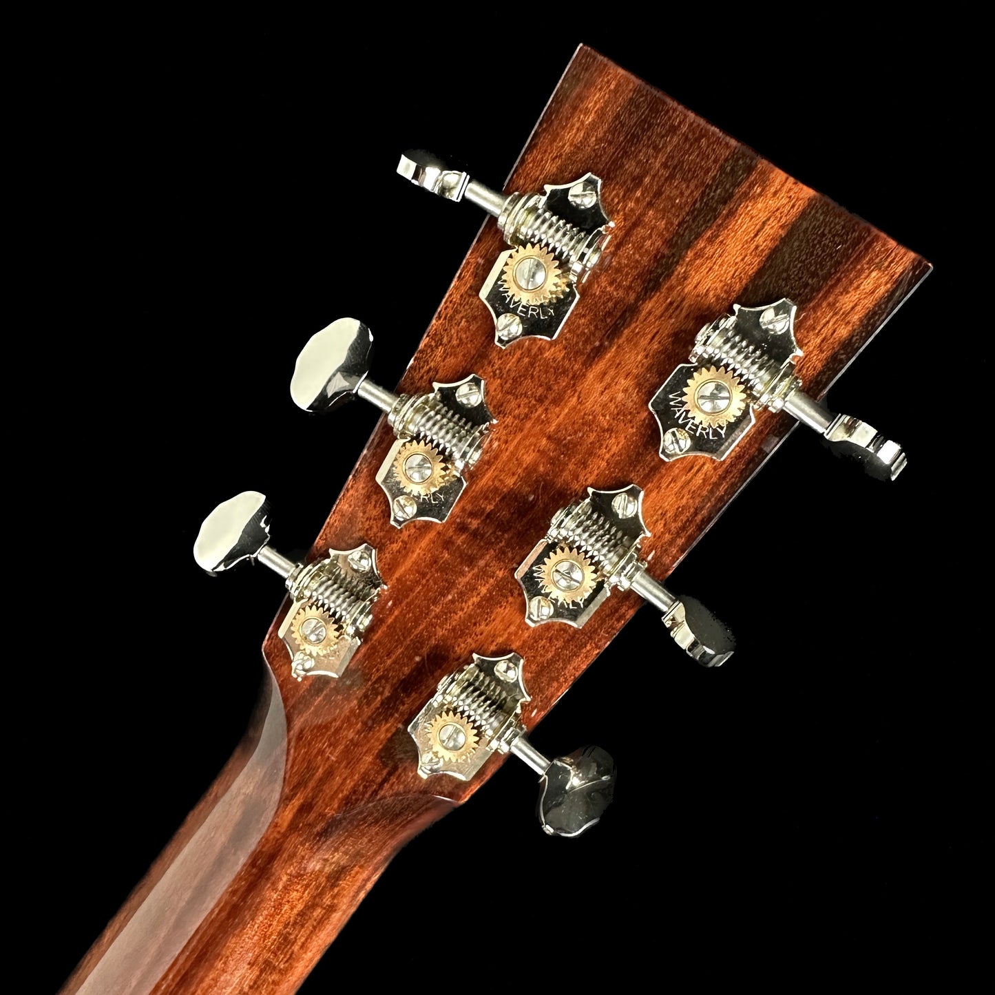 Back of headstock of Collings D1 Natural Sitka/Mahogany.