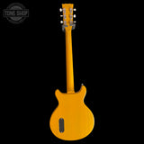 Back of Used Harley Benton DC-Junior Deluxe Series TV Yellow TSS7597.