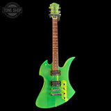 Used BC Rich Mockingbird Trans Green Acrylic electric guitar on a black background with 'Tone Shop' logo.