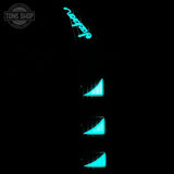 Glow in the dark inlays of Used Jackson Custom Shop TSG SL2H Illuminati Vanilla Shake.