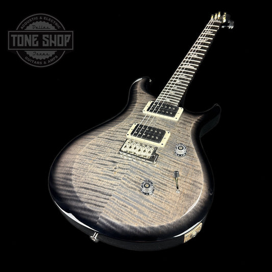 Front angle of PRS 10th Anniversary S2 Custom 24 Faded Gray Black Burst.