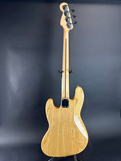 Full back of Used Fender Standard Jazz Bass Natural.