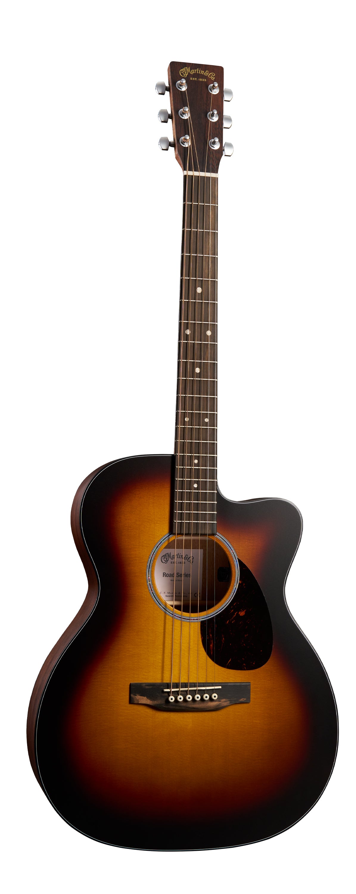 Full frontal of Martin OMC-10E Modern Burst.