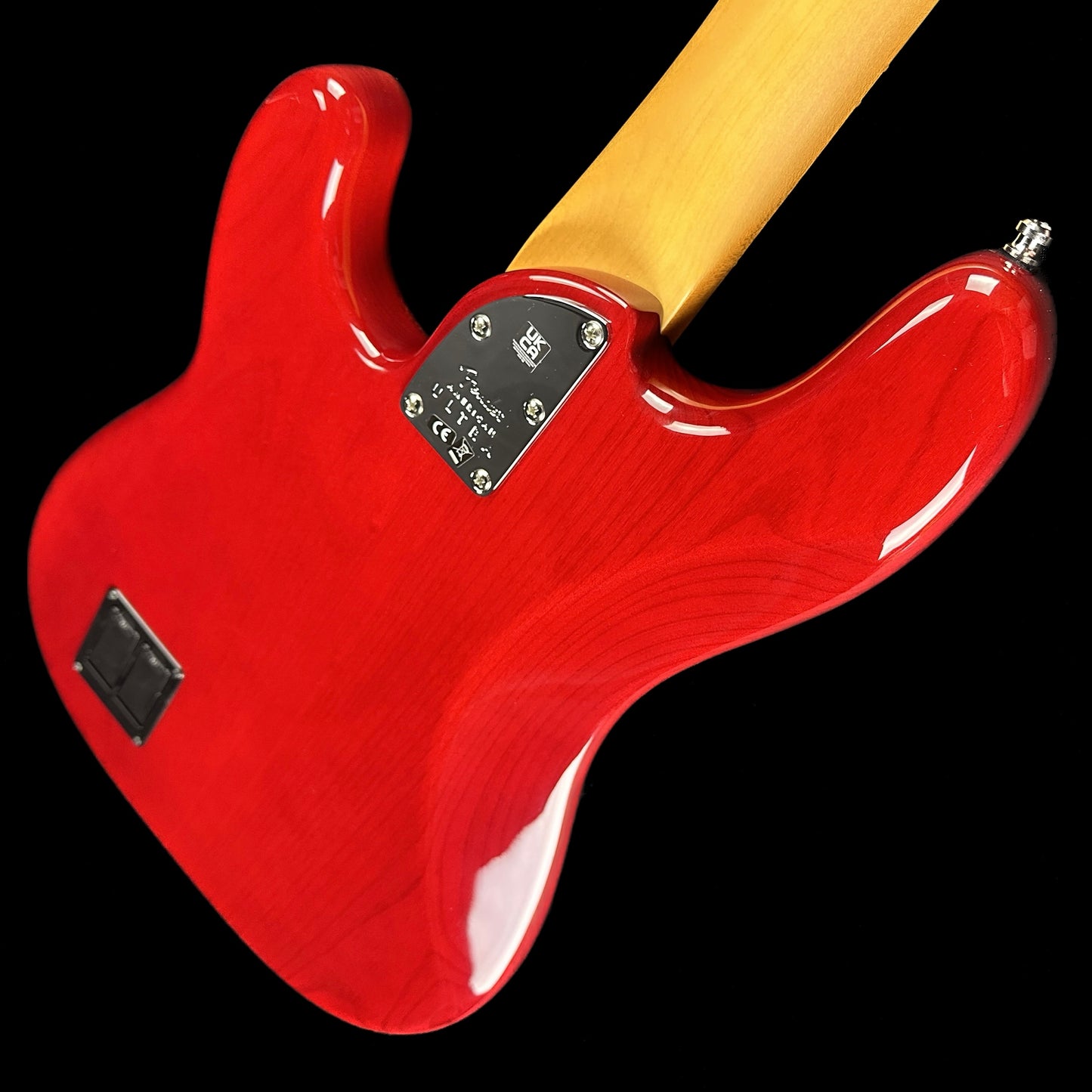 Back angle of Used 2022 Fender Ultra Precision Bass LE Umbra Burst.