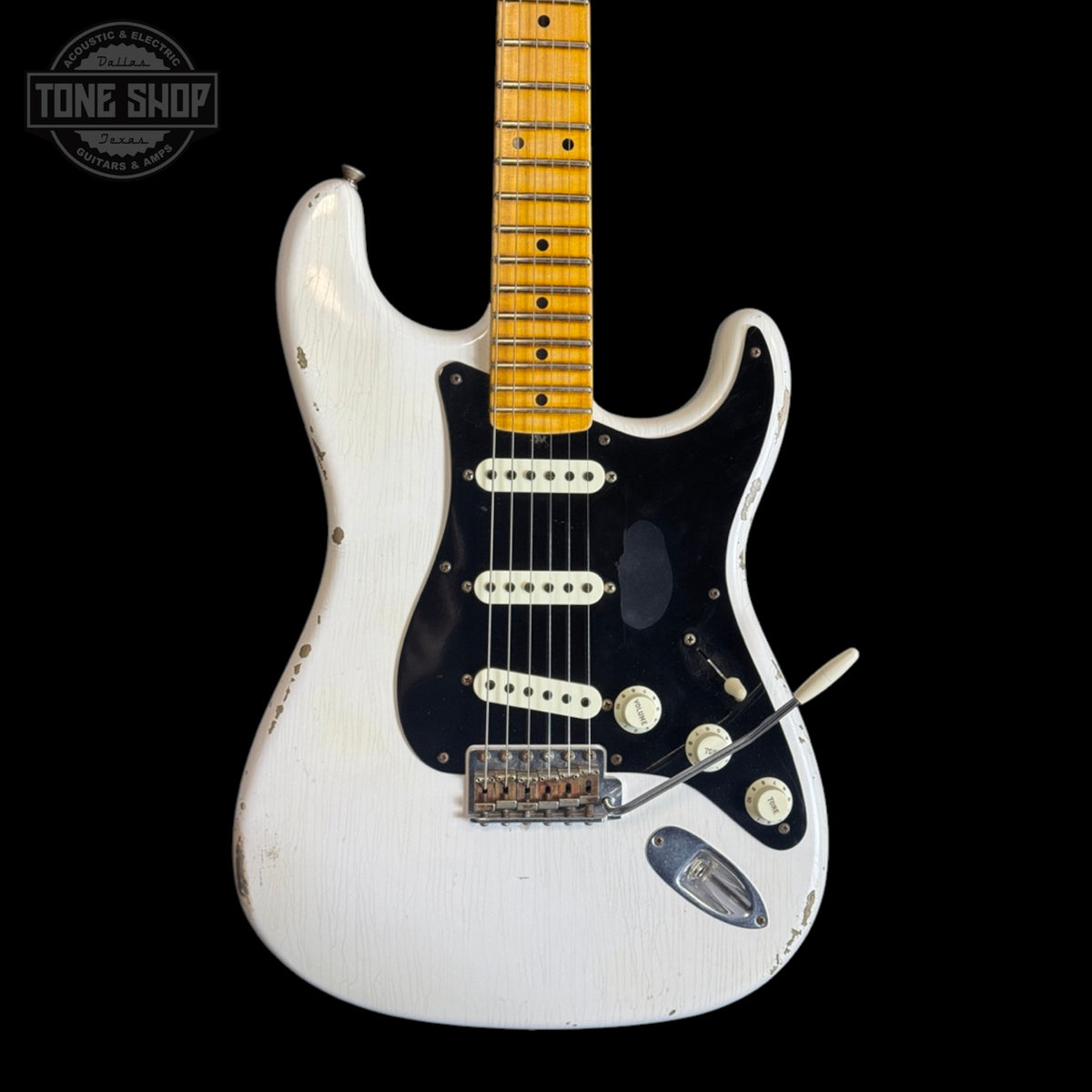 Front of Used Fender Custom Shop Ancho Pablano Stratocaster.