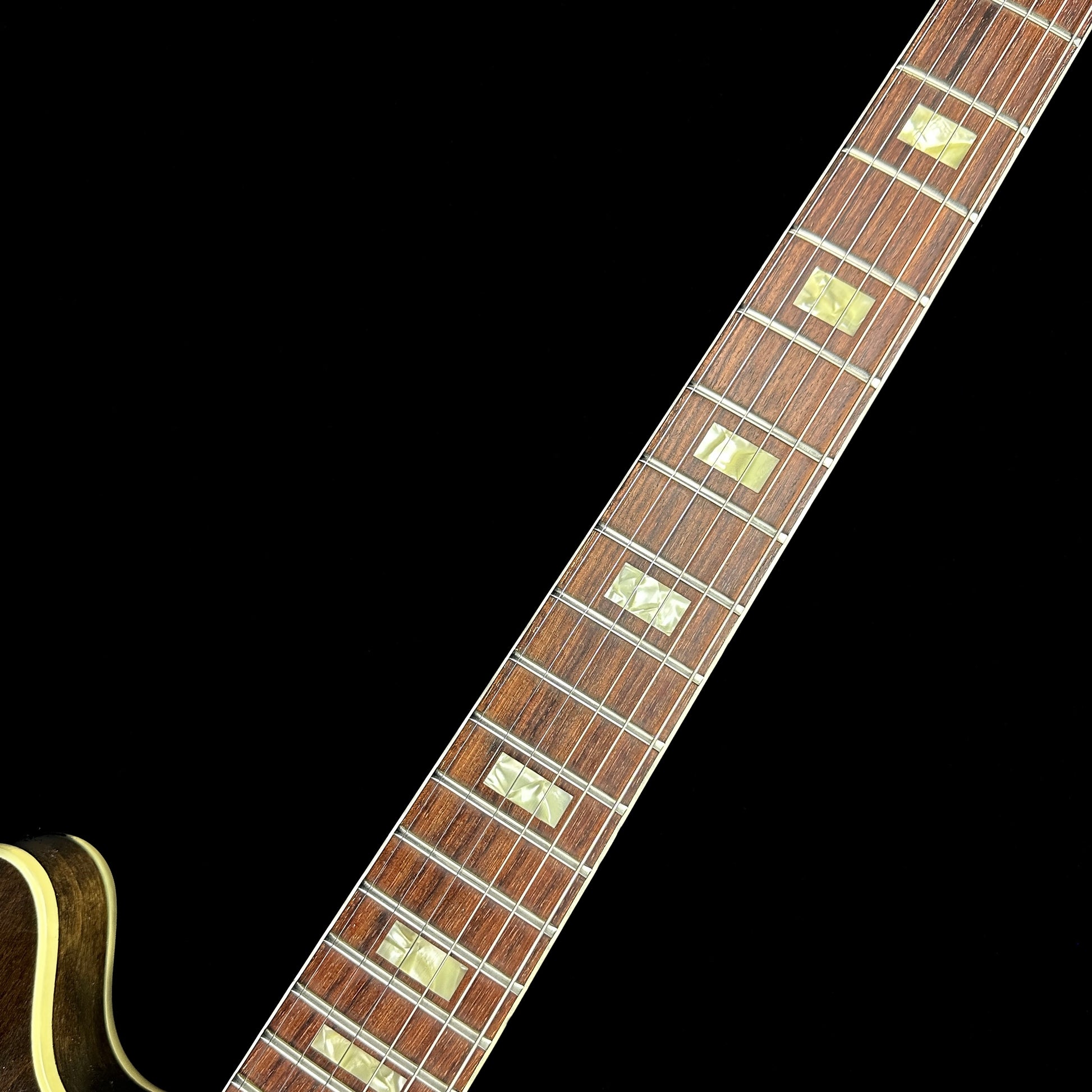 Fretboard of Used 1980 Gibson ES-335 STD Walnut Left Handed.