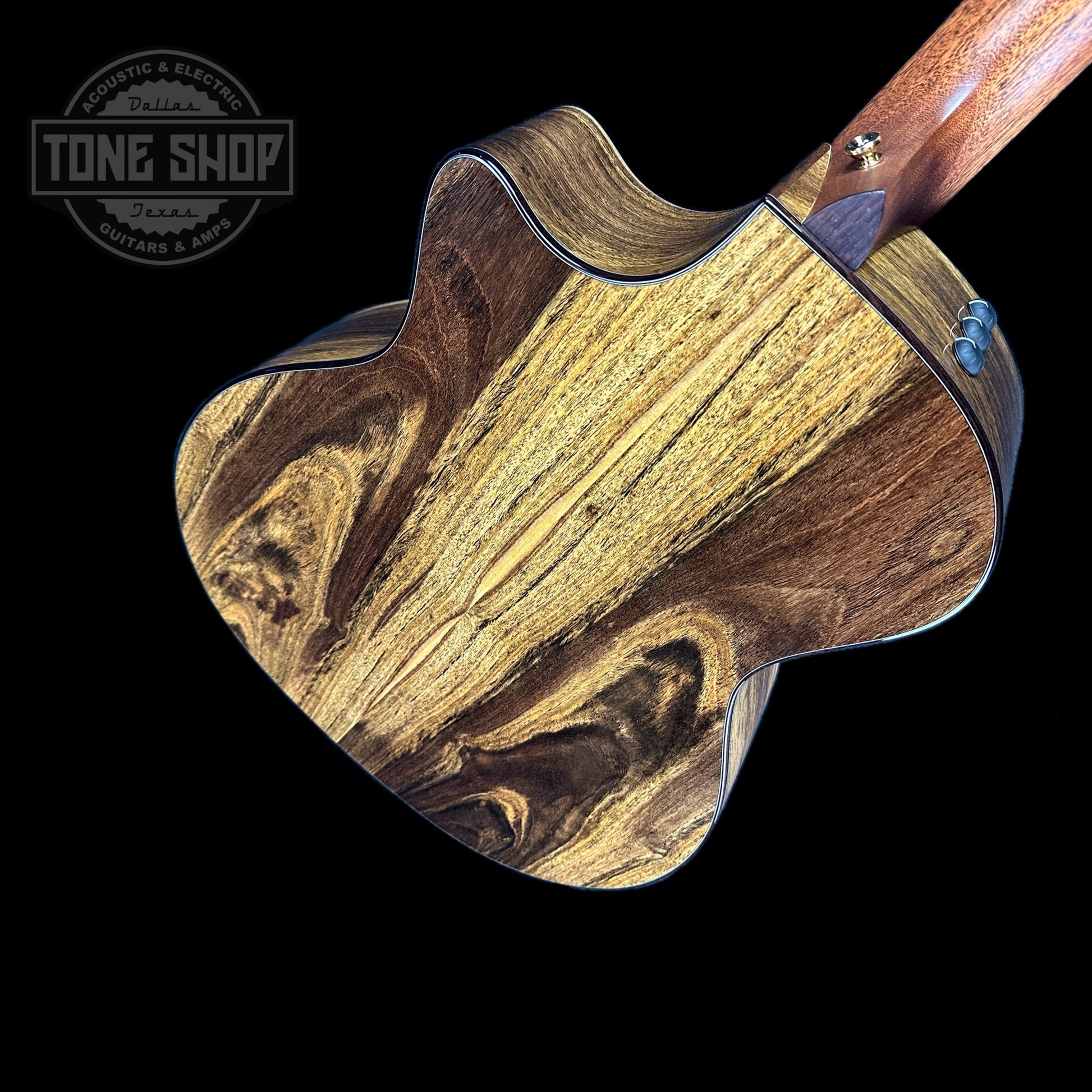 Back angle of Taylor Custom GA #12508 Stripy Sinker Redwood w/Bocote B/S.