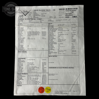 Product label with detailed specifications on a white background