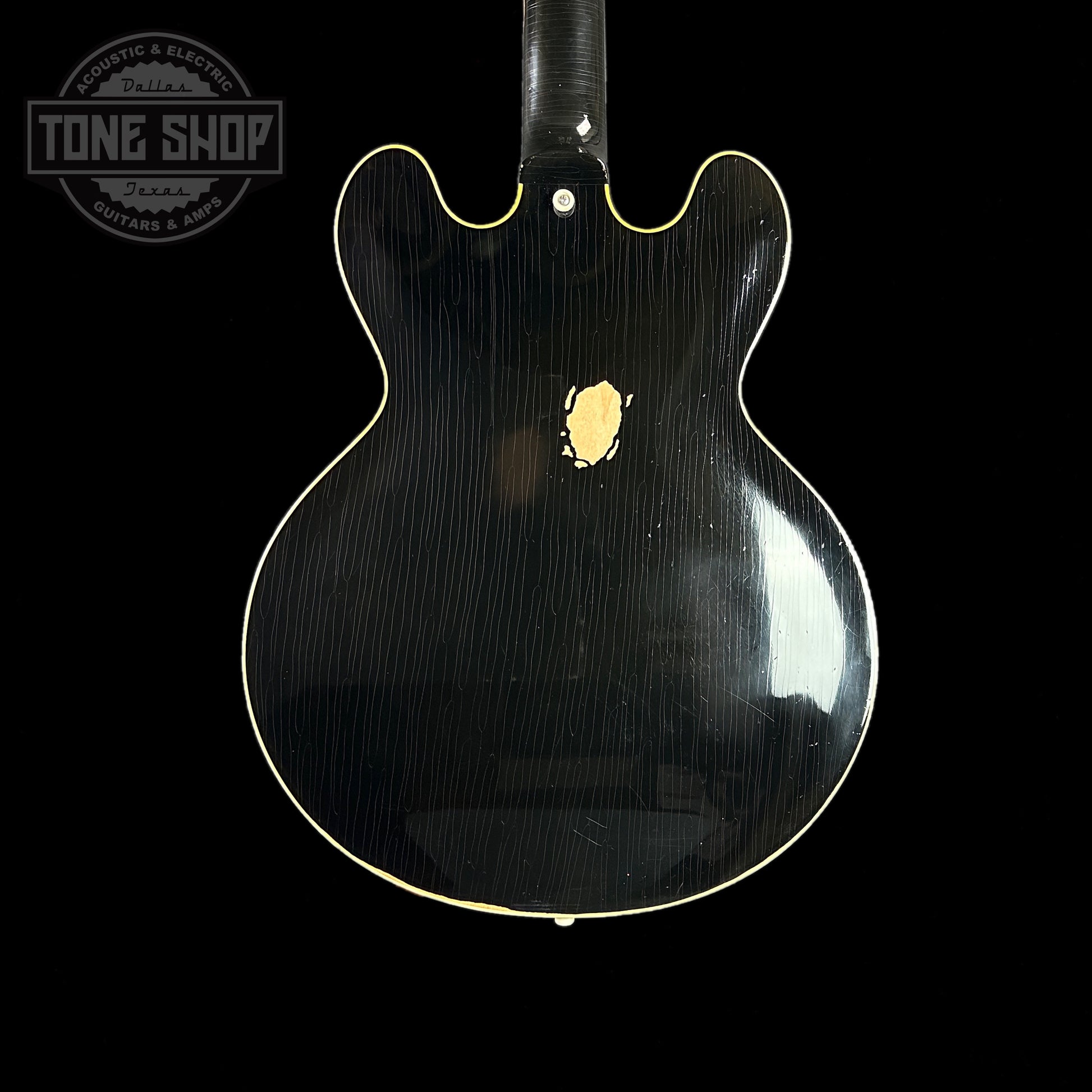 Back of body of Used Gibson Custom Shop 1959 Reissue ES-335 Ebony.