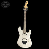 Full frontal of Used 2022 Charvel Jim Root Signature Pro-Mod San Dimas Style 1 HH FR E White.