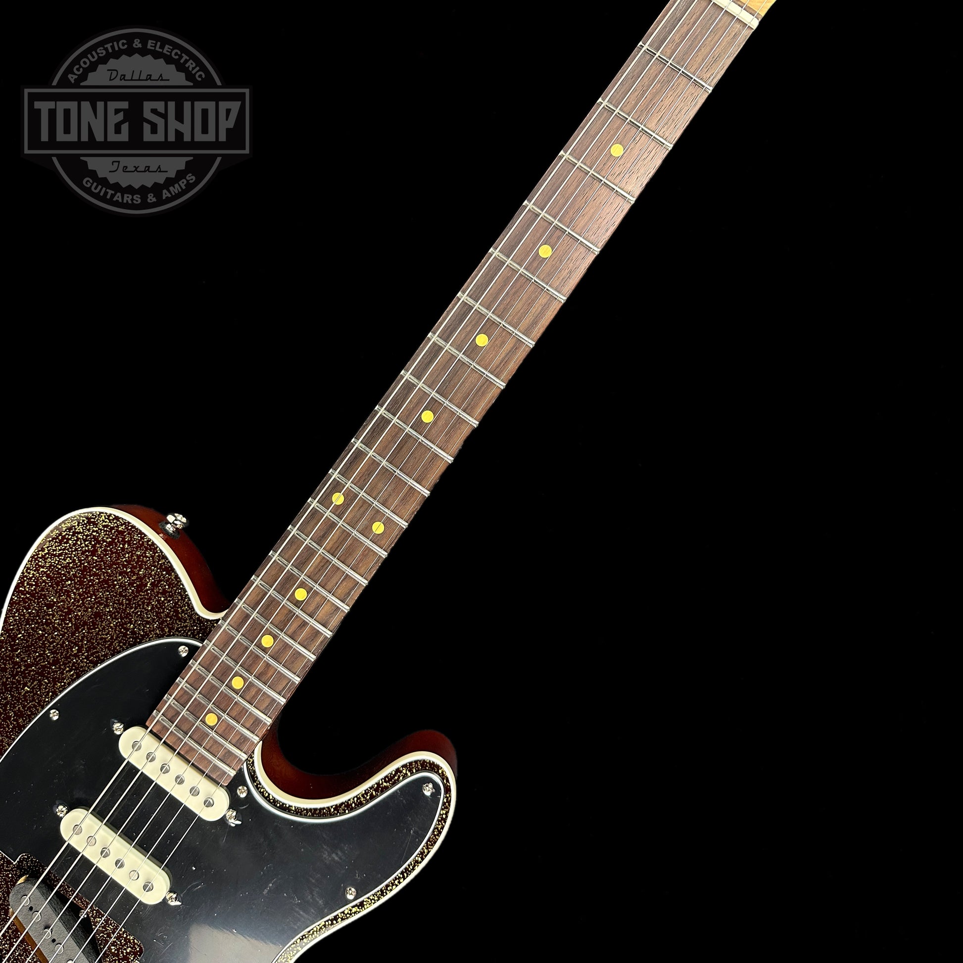 Fretboard of Reverend PA2S Pete Anderson Eastsider S Gloss Root Beer Sparkle Tone Shop Exclusive RW.