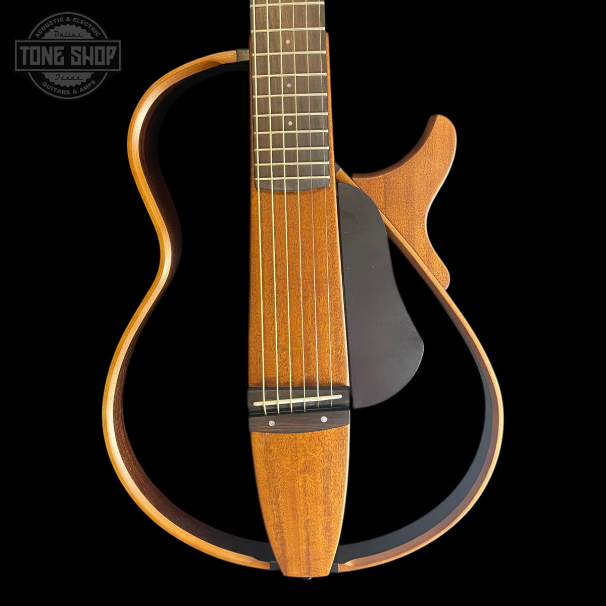 Front of Used 2013 Yamaha SLG200S Natural Silent Travel Guitar.