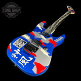 Front angle of ESP Custom Kamikaze II George Lynch Signature.