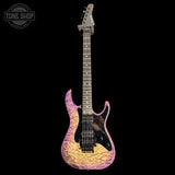 Used Kramer Volante Quilt  Electric guitar with a gradient finish on a black background, featuring the Tone Shop logo.