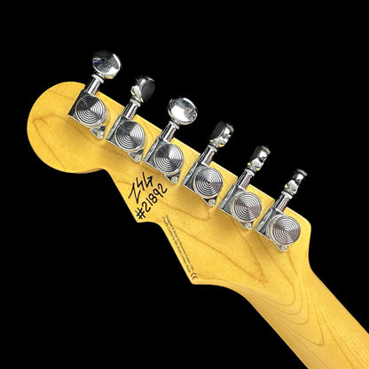 Back of headstock of Used Reverend Unknown Henson Signature.