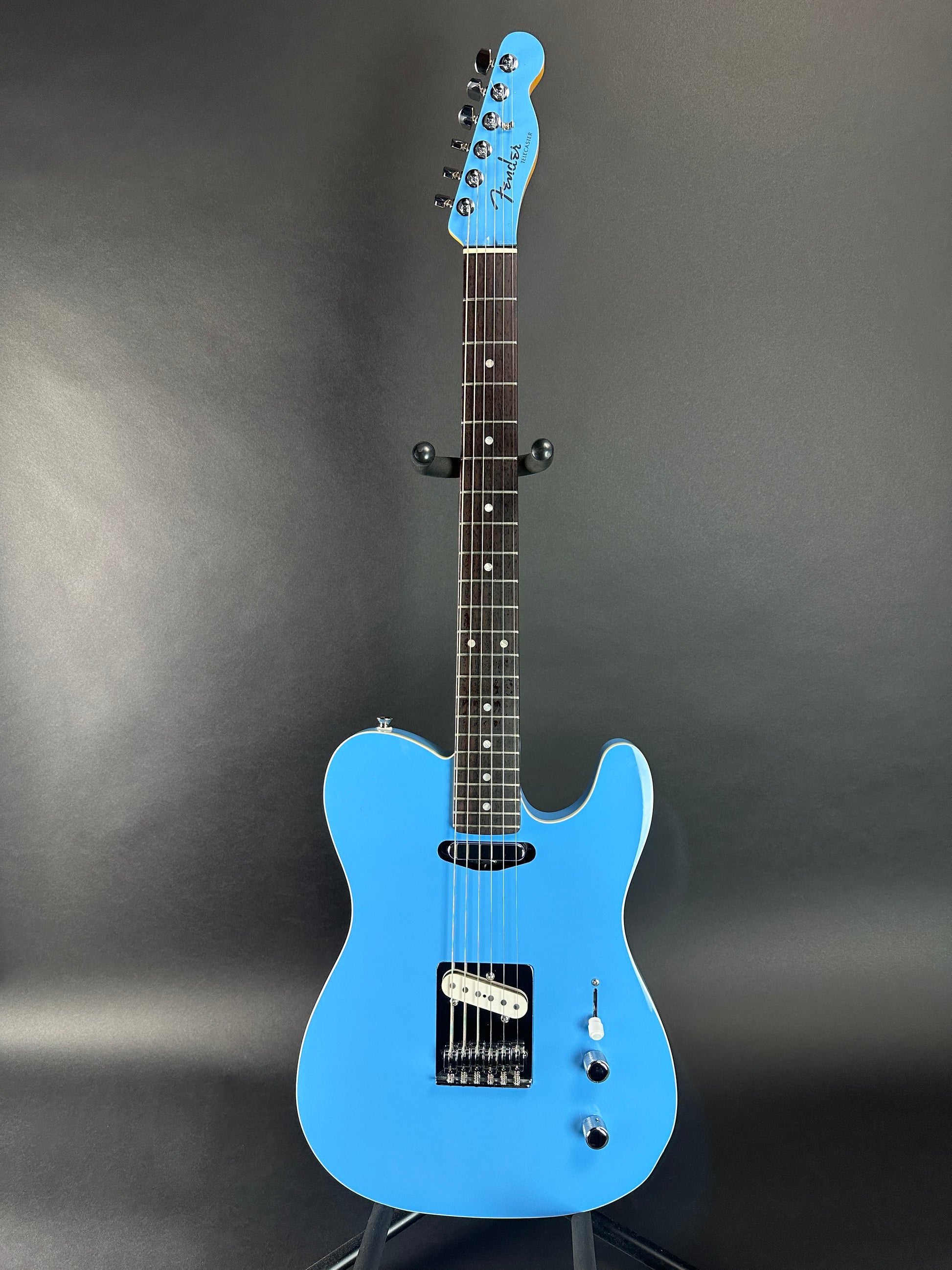Full front of Used Fender Aerodyne Special Telecaster Blue.