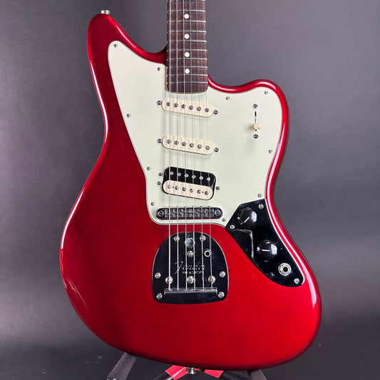 Front of Used 2012 Fender Pawn Shop Jaguarillo Candy Apple Red.