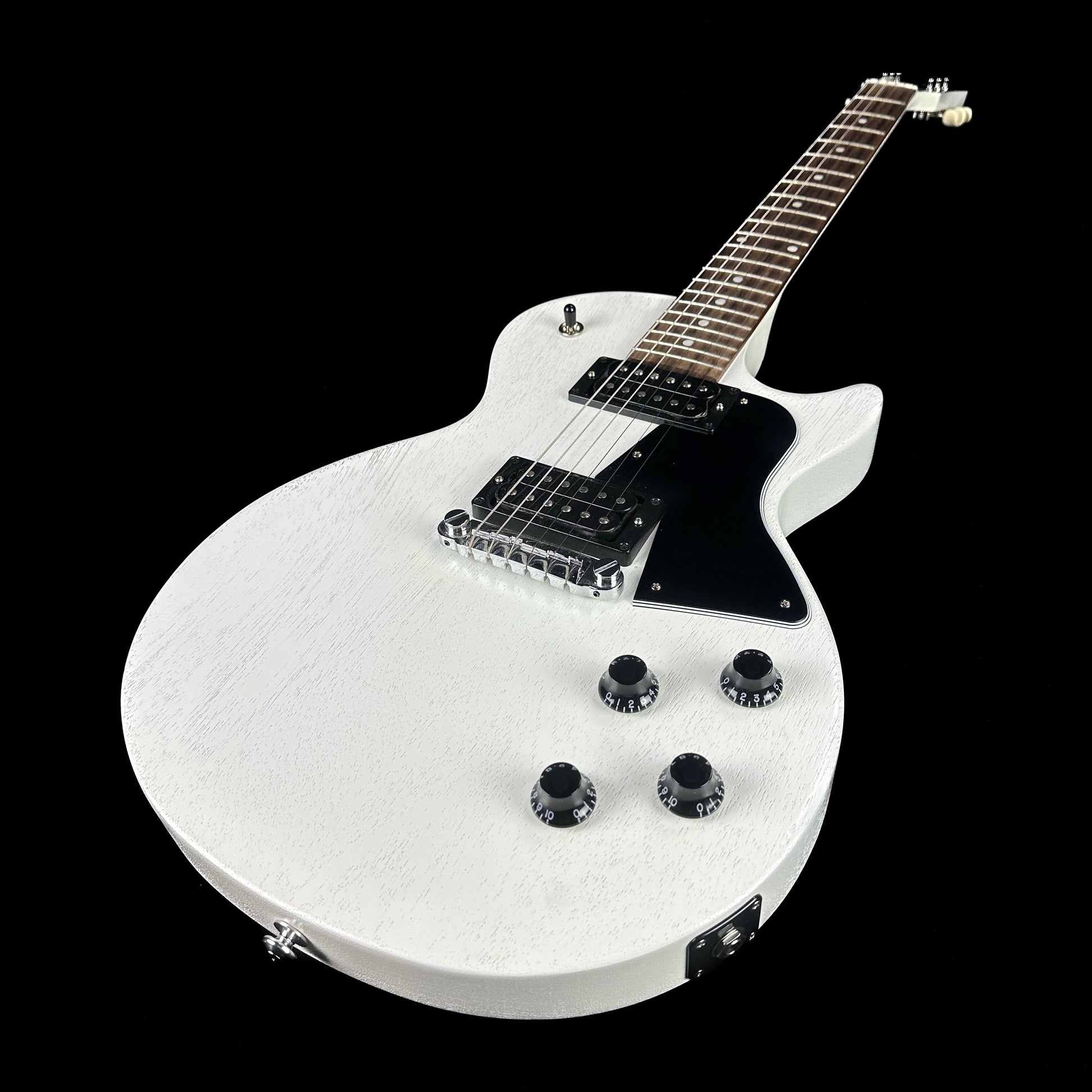 Front angle of Used Gibson Les Paul Special Humbucker White.