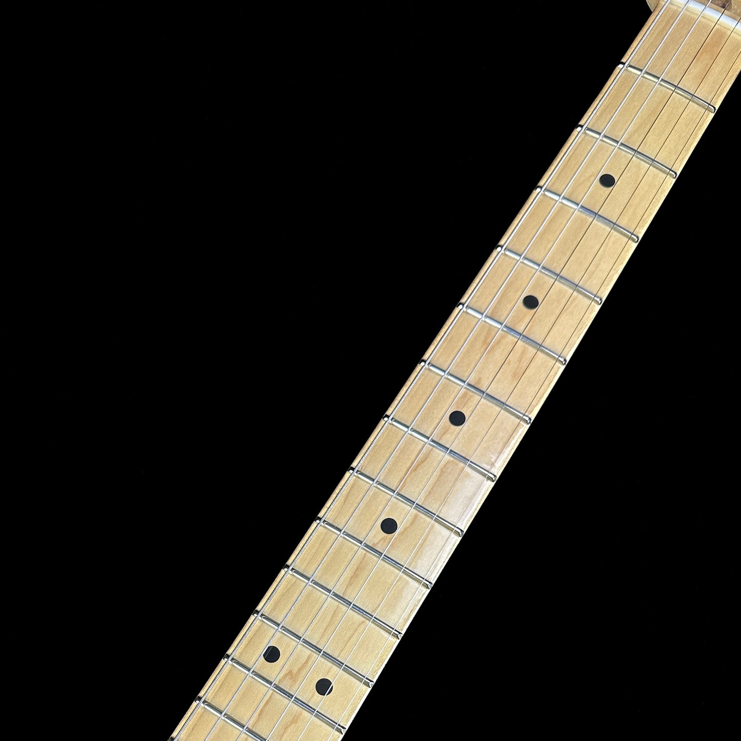 Fretboard of Used Fender American Professional Tele Maple Neck 3 Color Sunburst.