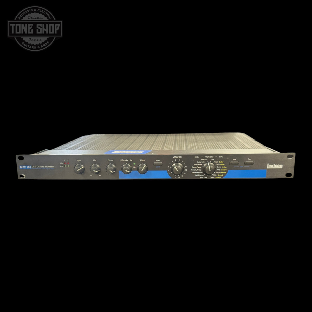 Lexicon Audio equalizer with brand logo on a black background