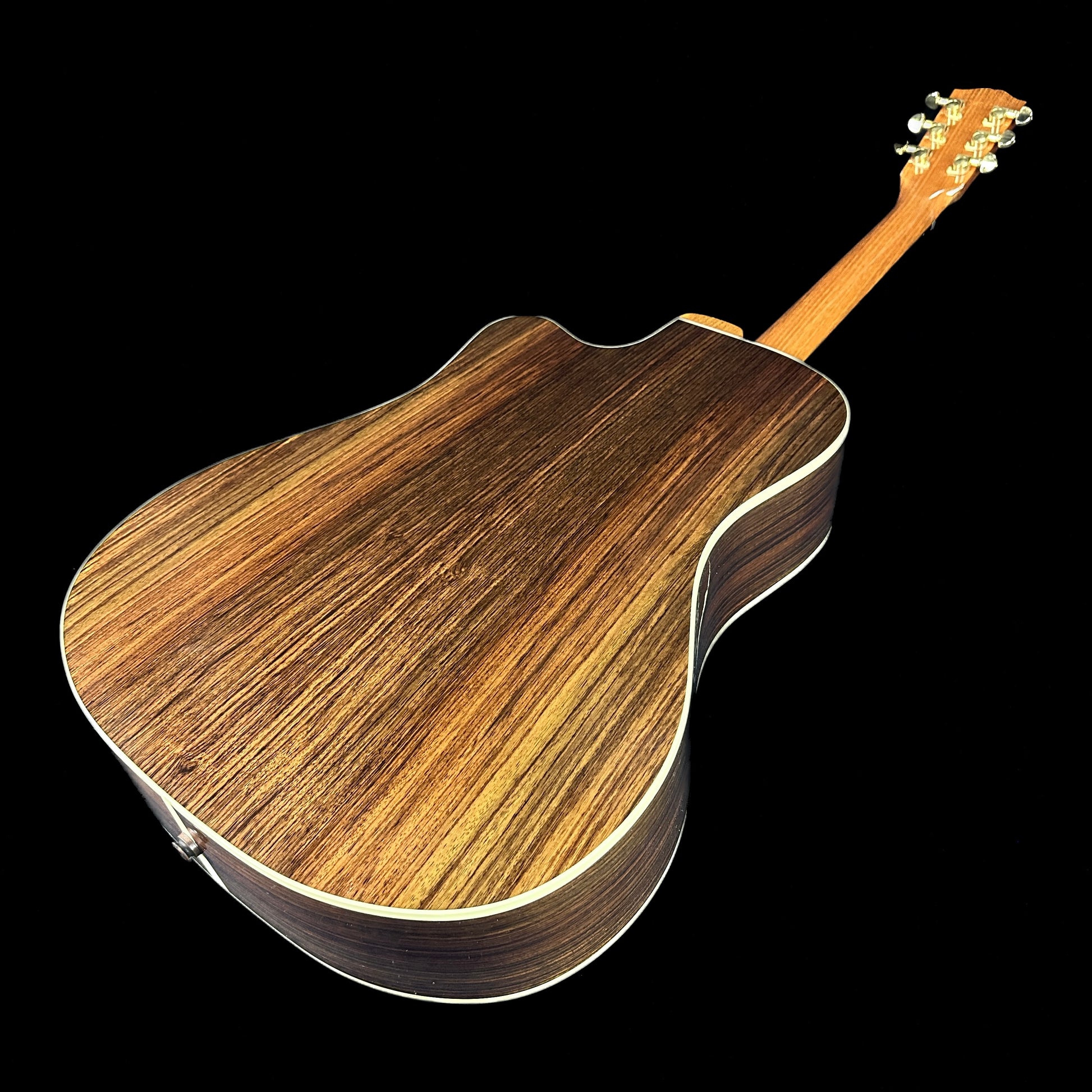 Back angle of Used Gibson Hummingbird M Rosewood Burst.