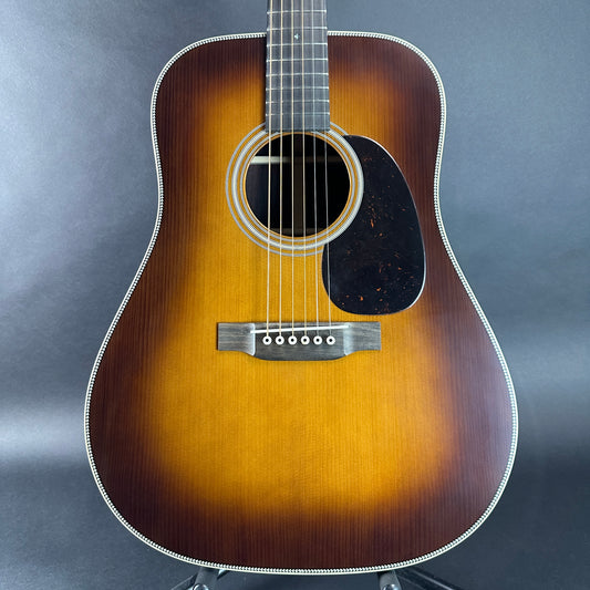 Front of Used Martin Custom Shop D-28 1937 Vintage Low Gloss Ambertone.