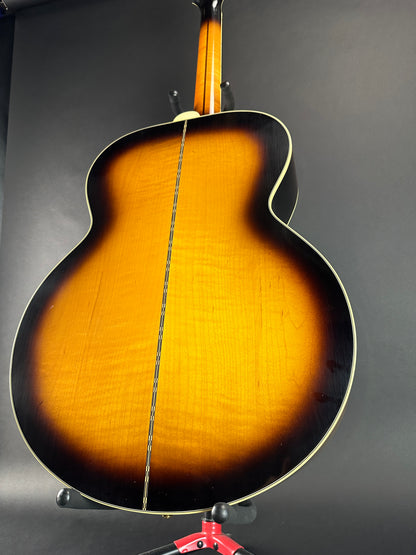 Back angle of Used 2024 Gibson 1957 SJ-200 Murphy Lab Light Aged Vintage Sunburst.