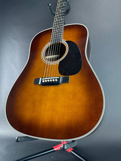 Front angle of Used Martin D-28 Ambertone.