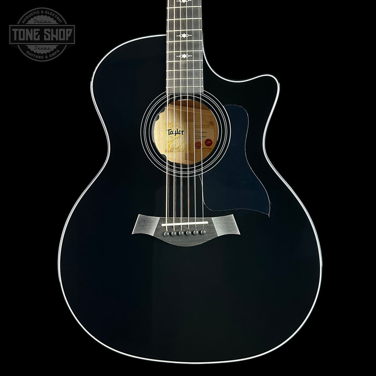 Front of Taylor Prototype 314ce Shamel Ash / Sitka Blacktop.