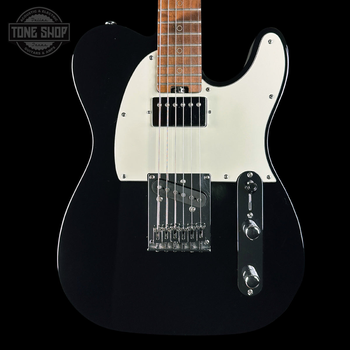 Front of Used Schecter Diamond Series Nick Johnston DT Tele.