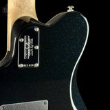 Back detial of Ernie Ball Music Man 30th Anniversary Axis Translucent Blue Quilt.