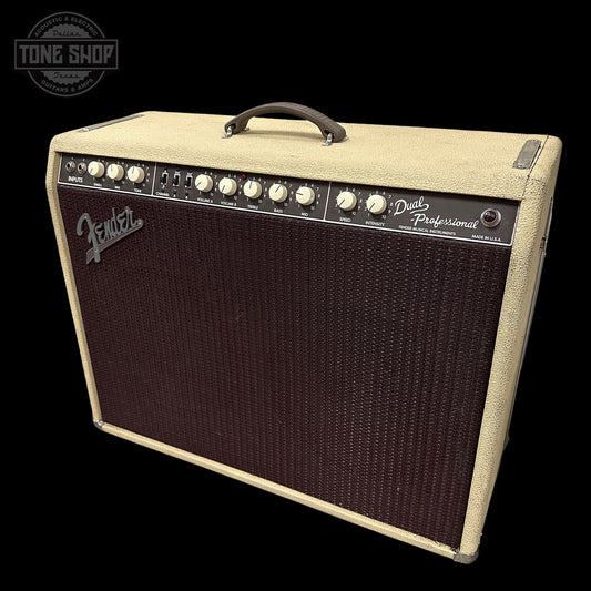 Front angle of Used Fender Dual Professional 2x12 Combo.