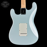 Back of Fender Custom Shop Yngwie Malmsteen Strat Sonic Blue.