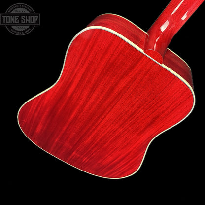 Back anglel of Gibson Custom Shop M2M Hummingbird Standard Cherry.