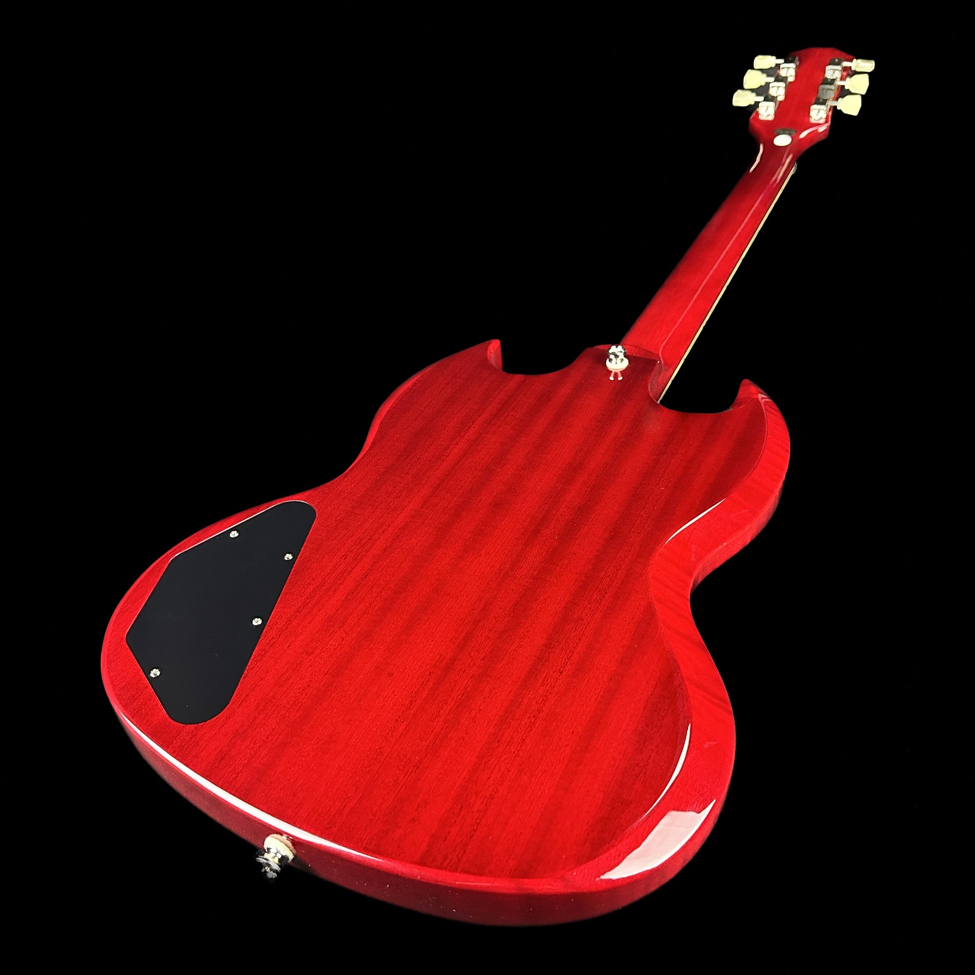 Back angle of Used Epiphone SG Standard Cherry.