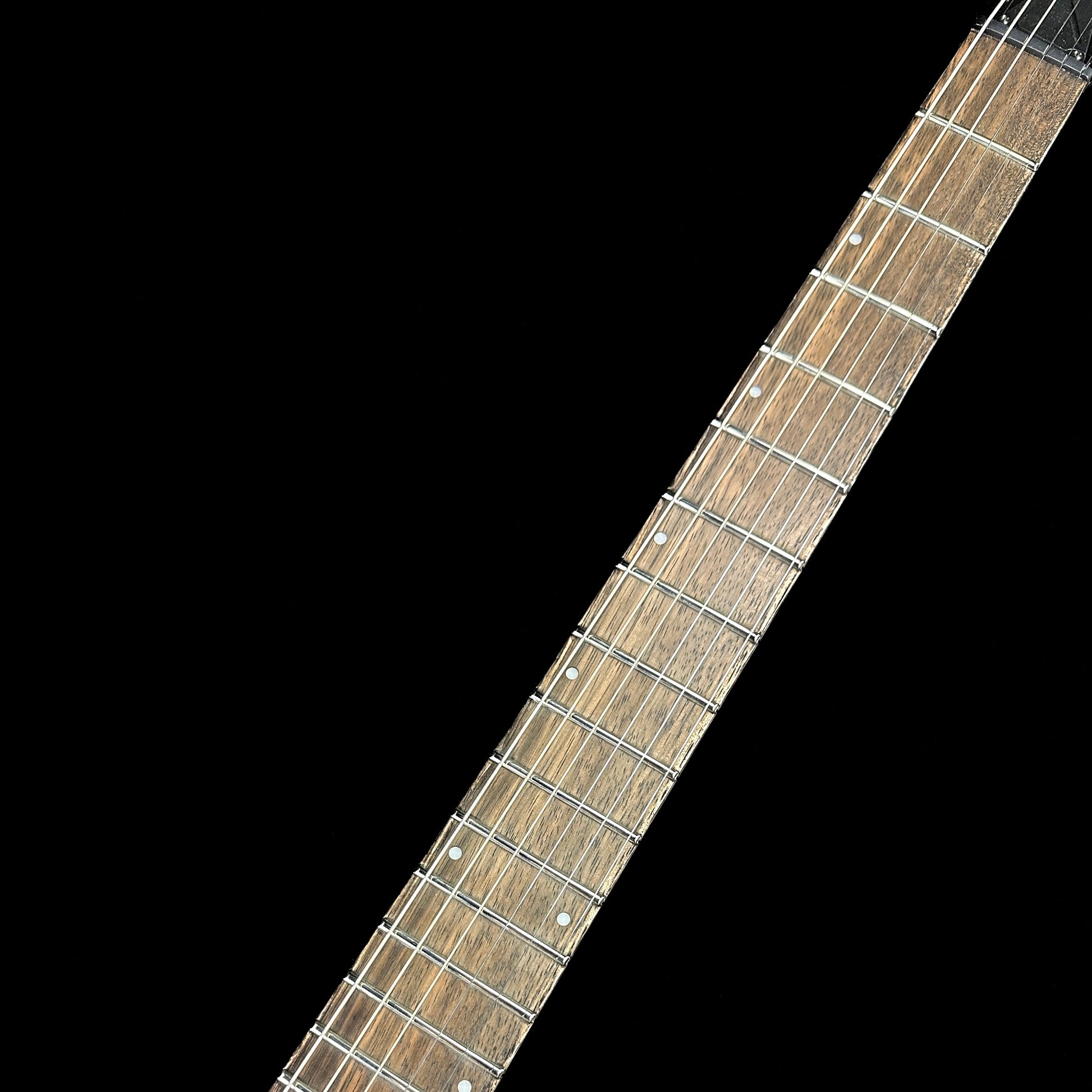 Fretboard of Used Ibanez RGD61ALAMTR Axion Label Midnight Tropical Rainforest.