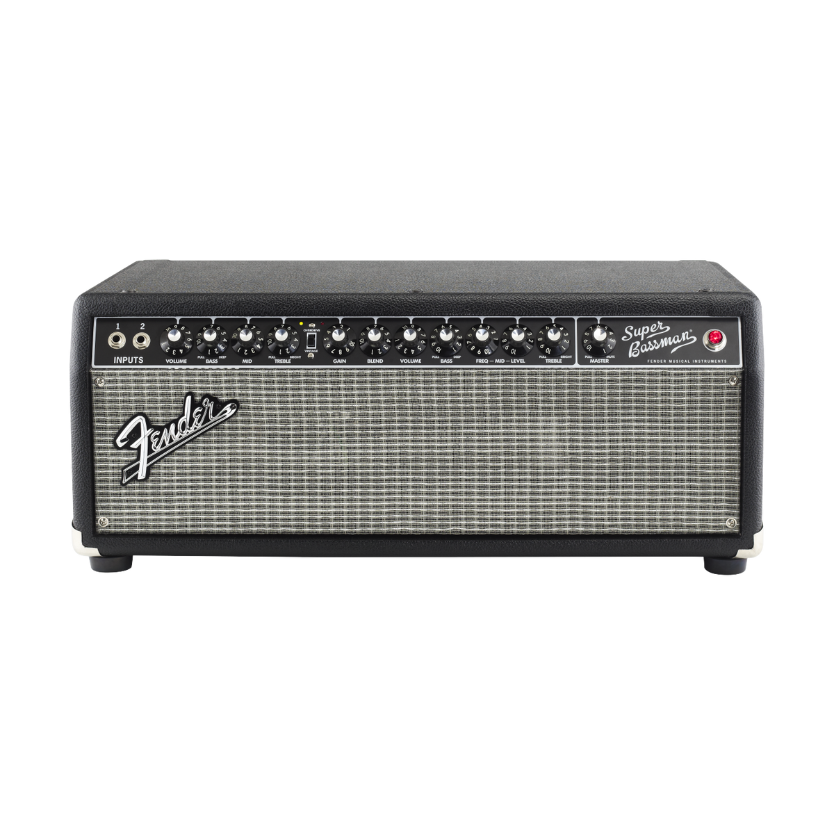 Front of Fender Super Bassman Pro Head Black.