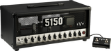Front angle of EVH 5150 Iconic Series 15W 6L6 Head Black.