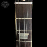 Neck of Used 2026 Gibson Murphy Lab Les Paul Standard Brazilian Fgbd Dirty Lemon Burst Light Aged.