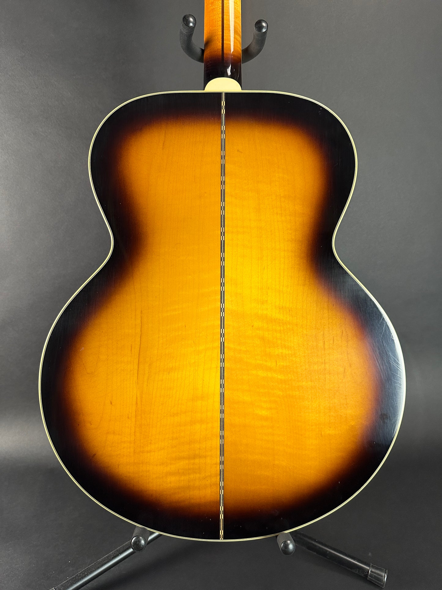 Back of Used 2024 Gibson 1957 SJ-200 Murphy Lab Light Aged Vintage Sunburst.