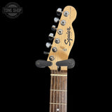Headstock of Used Squier FSR Bullet Telecaster Lake Placid Blue TSS7256.