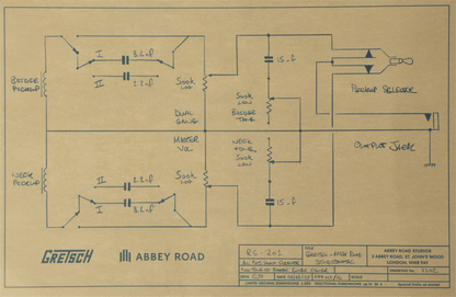 Gretsch Limited Edition Abbey Road Studiomatic Hollow Body w/Bigsby Gold Hardware EBClassic Walnut Stain w/case